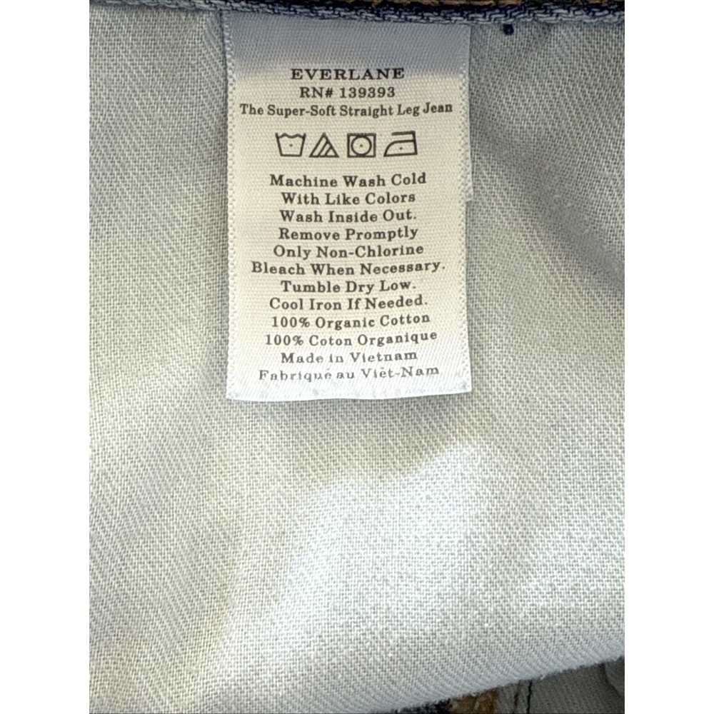 Everlane Ankle Skinny Jeans Size 26 Waist Mid Rise Blue Denim 98% Cotton Stretch - Picture 7 of 7